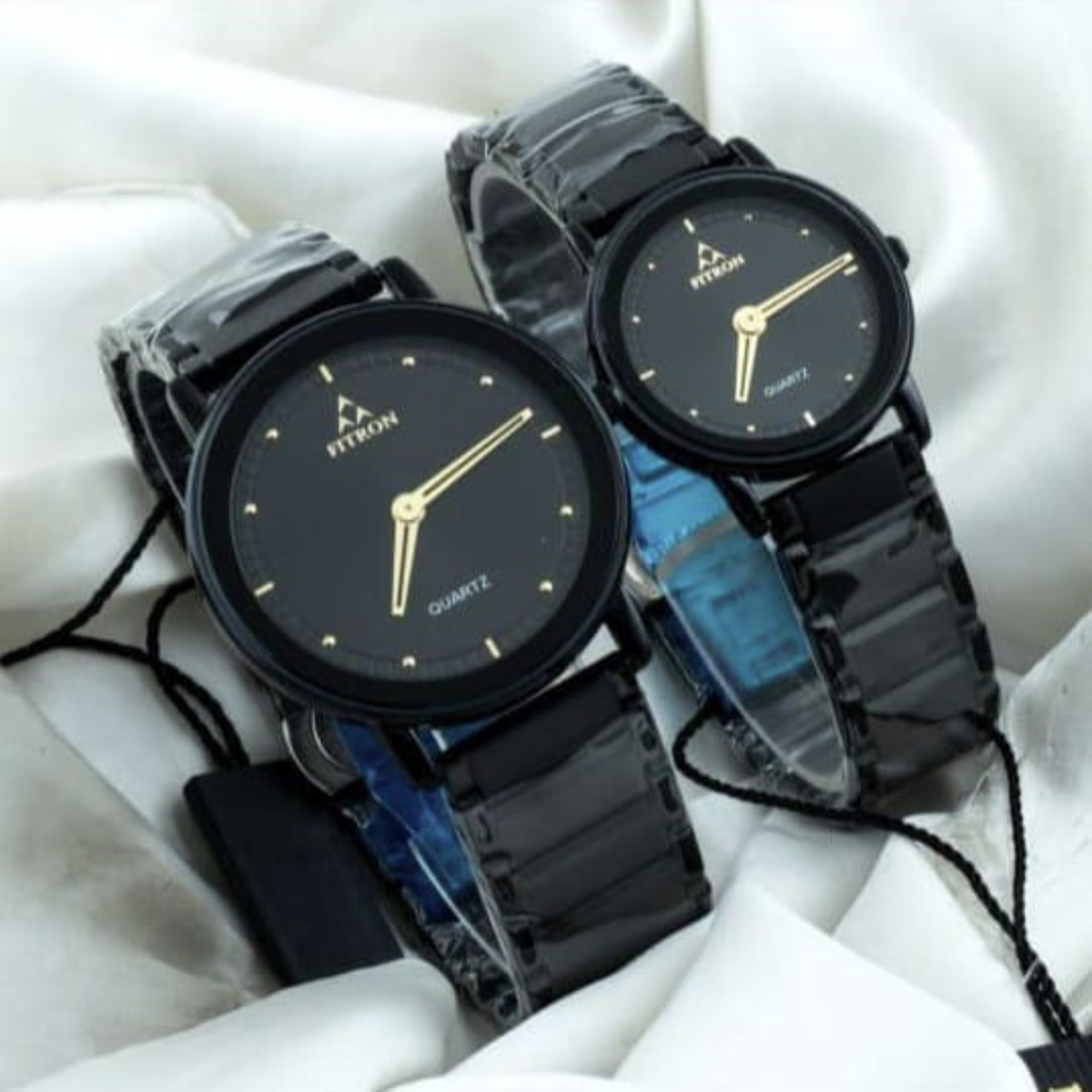 Heavyweight Stainless Steel Couple Edition in Black Colour