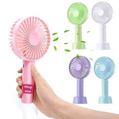 Electric Portable Mini Desk Fan for Kids - Rechargeable USB Battery - Handheld Fan with Adjustable Speed - Versatile Usage